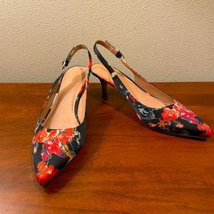 Nordstrom Halogen Brand Satin Flower Slingback